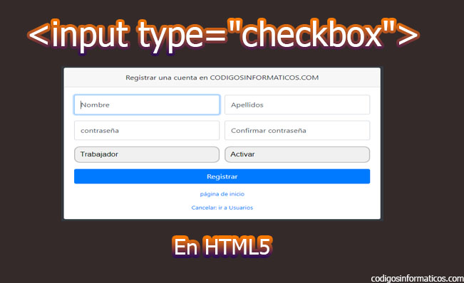 input type checkbox en html