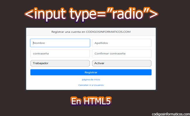 input type=”radio”