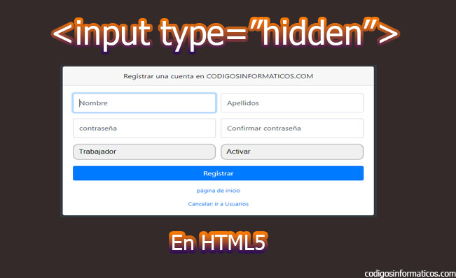 input type hidden en html