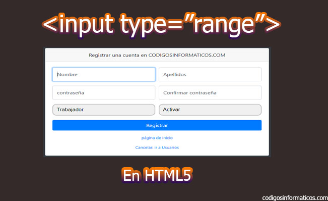 input type=”range”