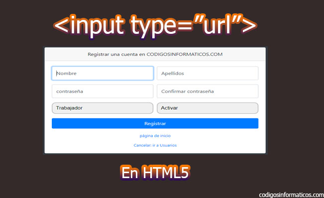 input type url en html