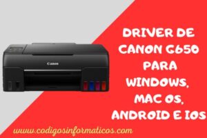 Descargar Driver de Canon G650