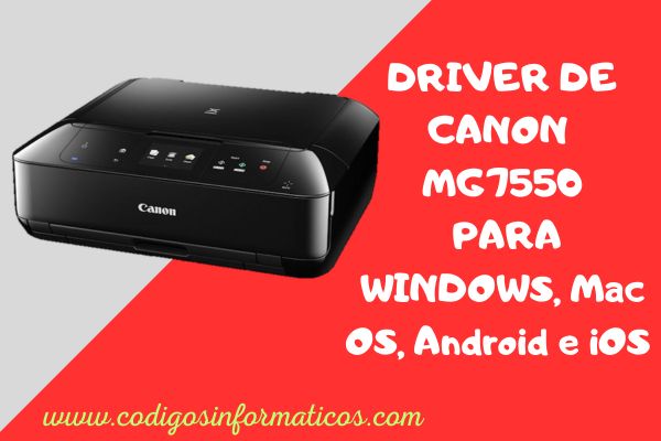 Descargar Driver de Canon MG7550