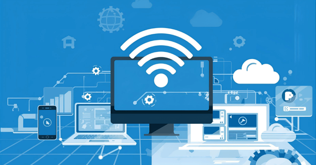 Diagrama visual de los tipos de redes informáticas LAN, MAN y WAN conectadas entre sí