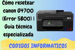 resetear canon G4700