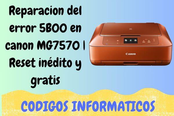 reset canon mg7570