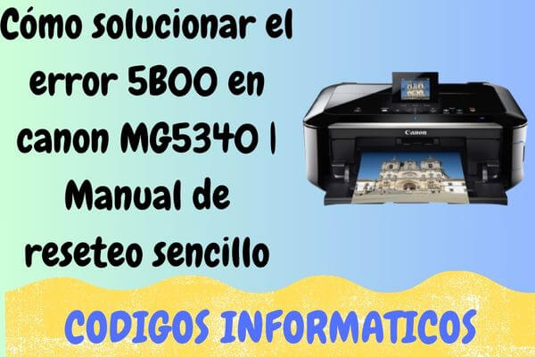 reset canon MG5340