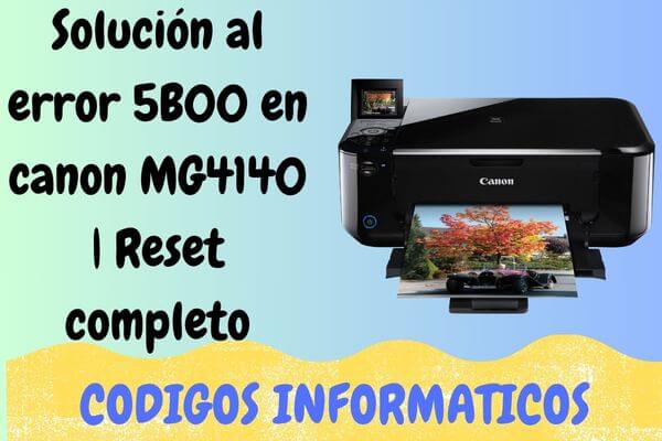 reset canon MG4140